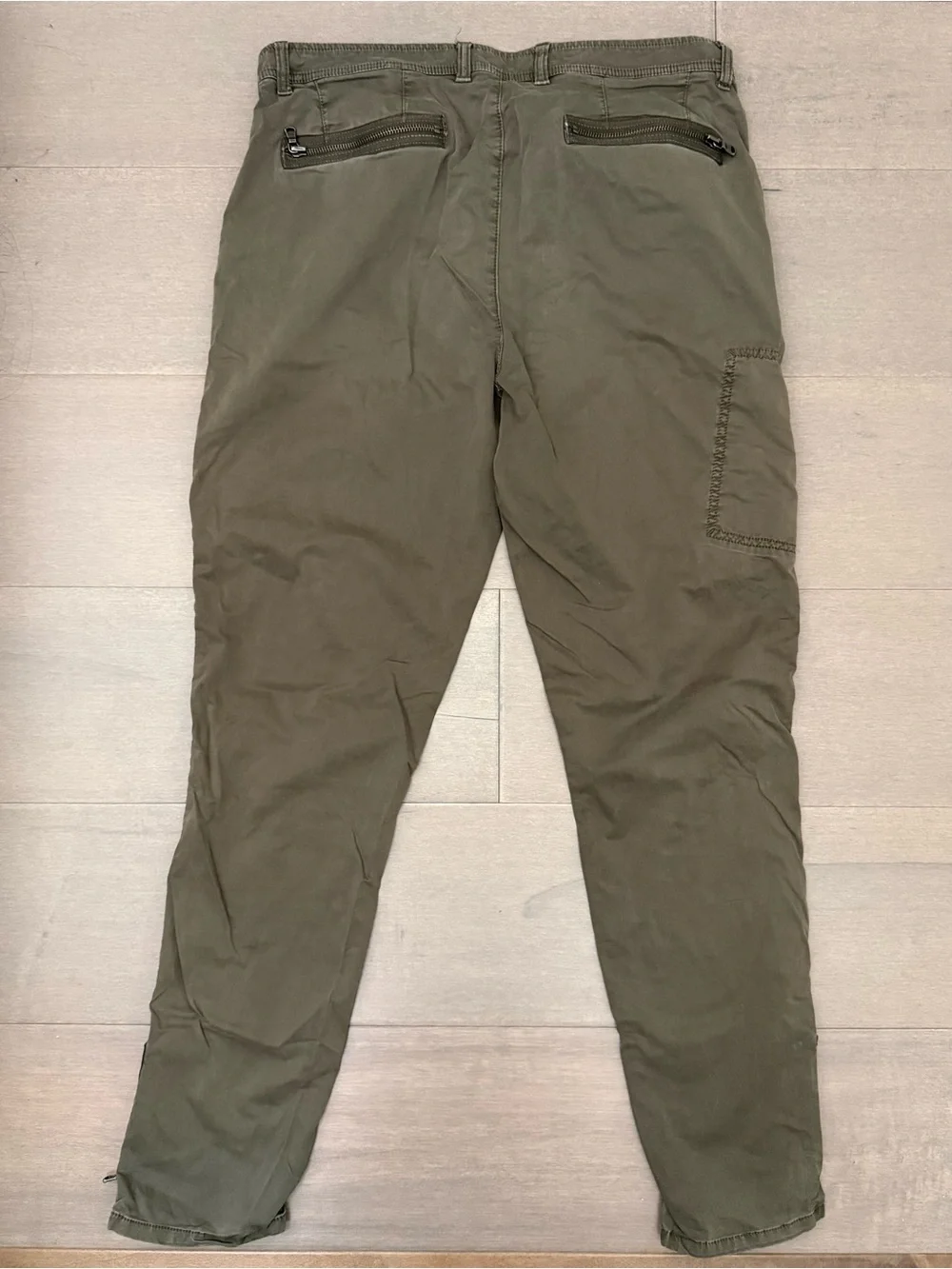 John Varvatos USA Men's Olive Cargo Utility Zip Pocket Pants, Size 33 - Picture 3 of 15